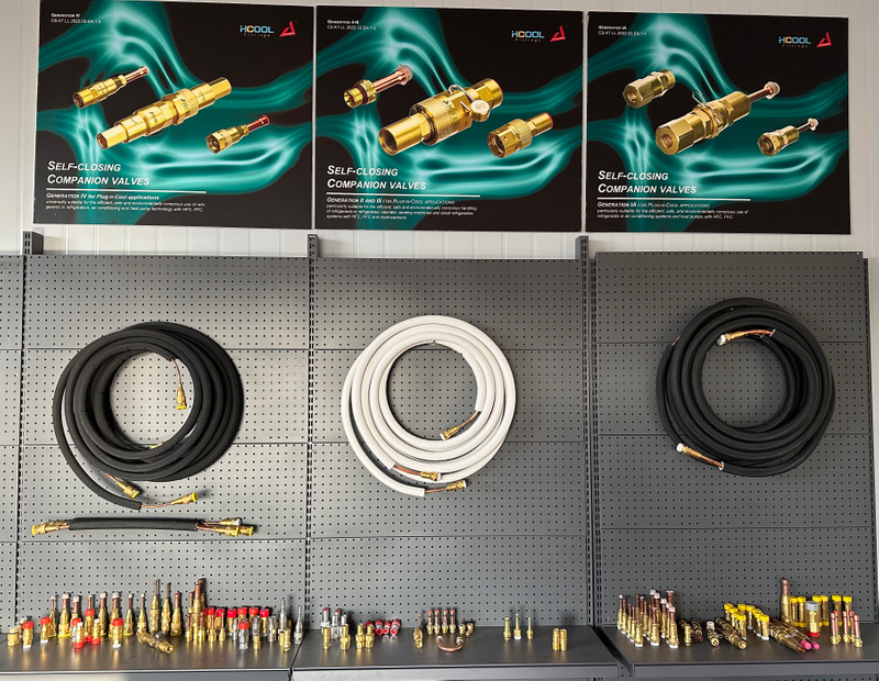 Válvula de conexión rápida para sistema de bomba de calor, serie conector macho/conector hembra