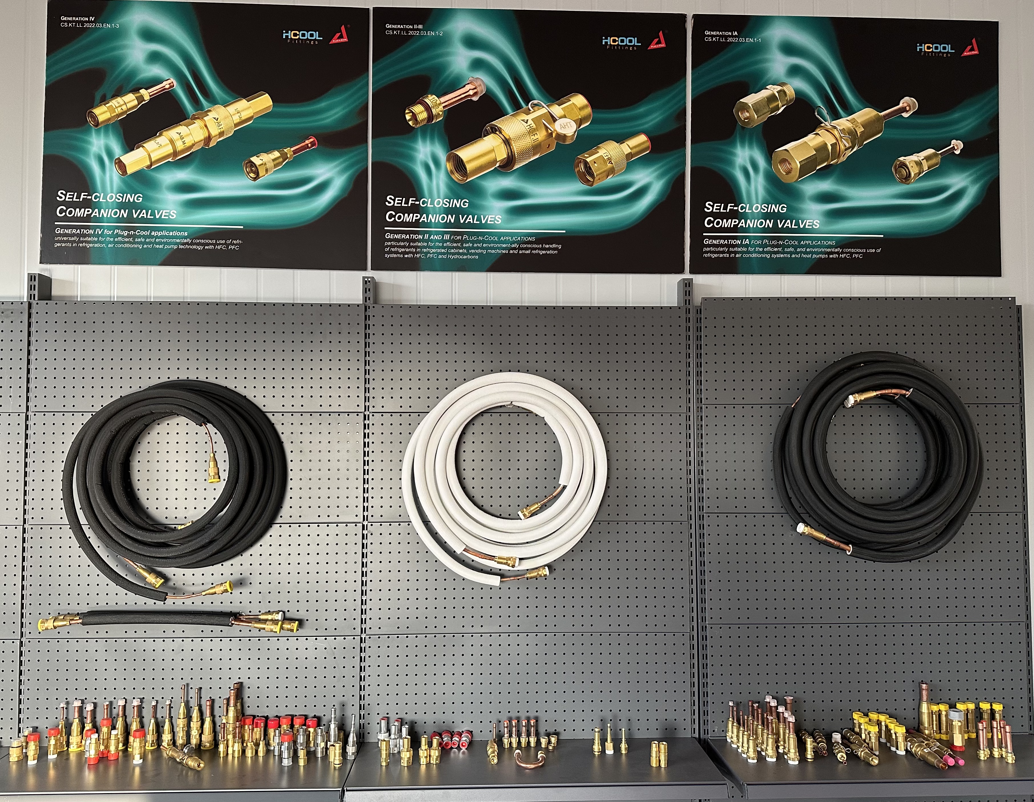 Válvula de conexión rápida para sistema de bomba de calor, serie conector macho/conector hembra