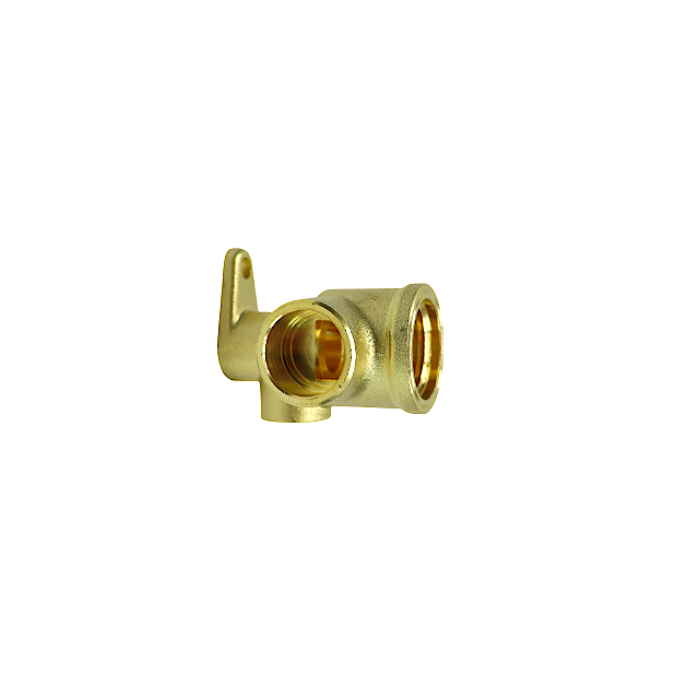Accesorio de codo con oreja caída roscada 