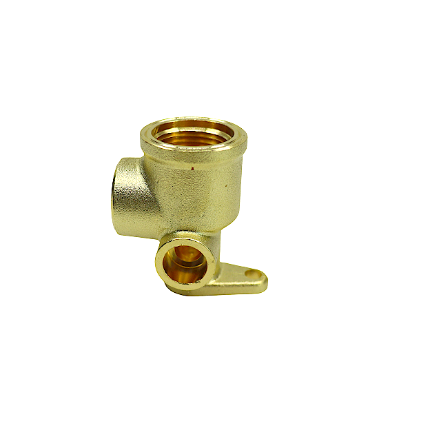 Accesorio de codo con oreja caída roscada 